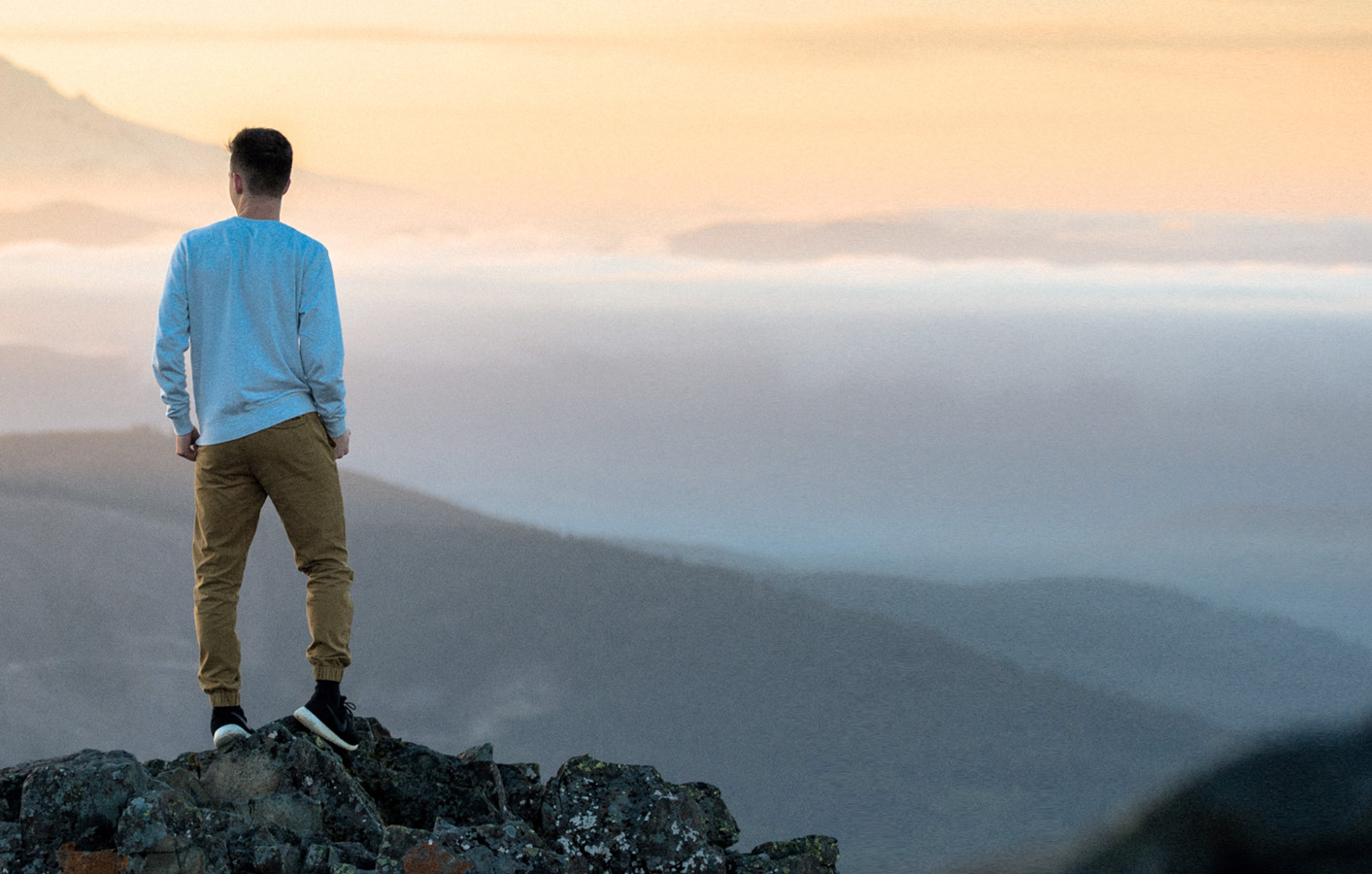 on top of mountain